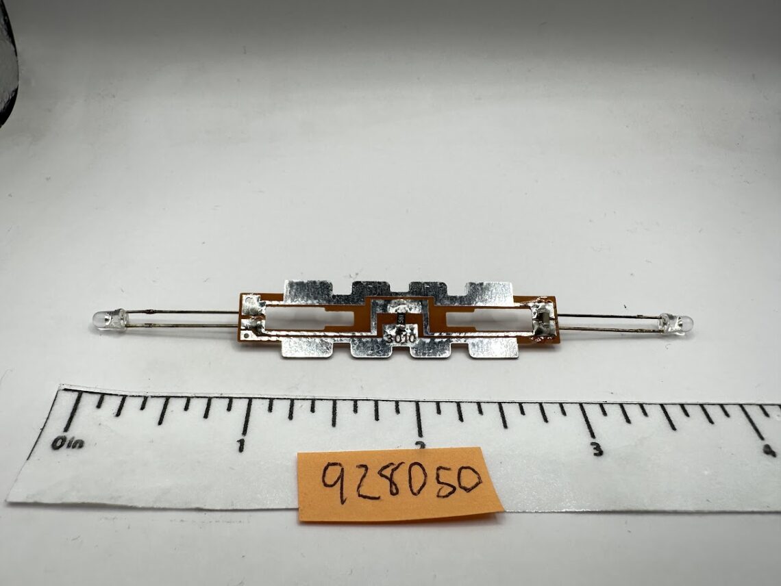 Circuit Board with White LED Lights (N-Scale)