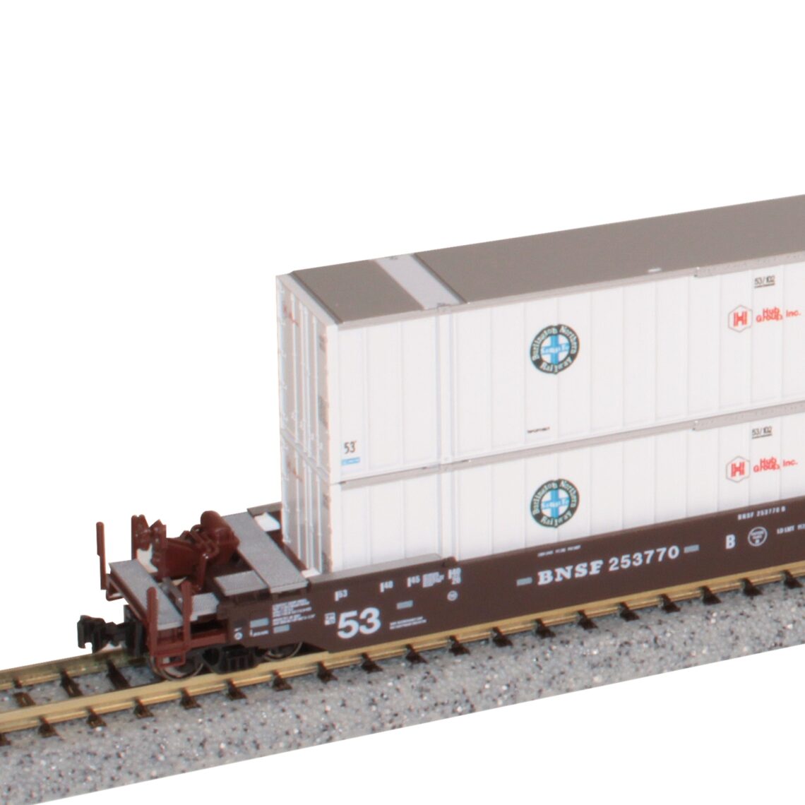 Gunderson MAXI-IV Double Stack Car w/ Hub Containers