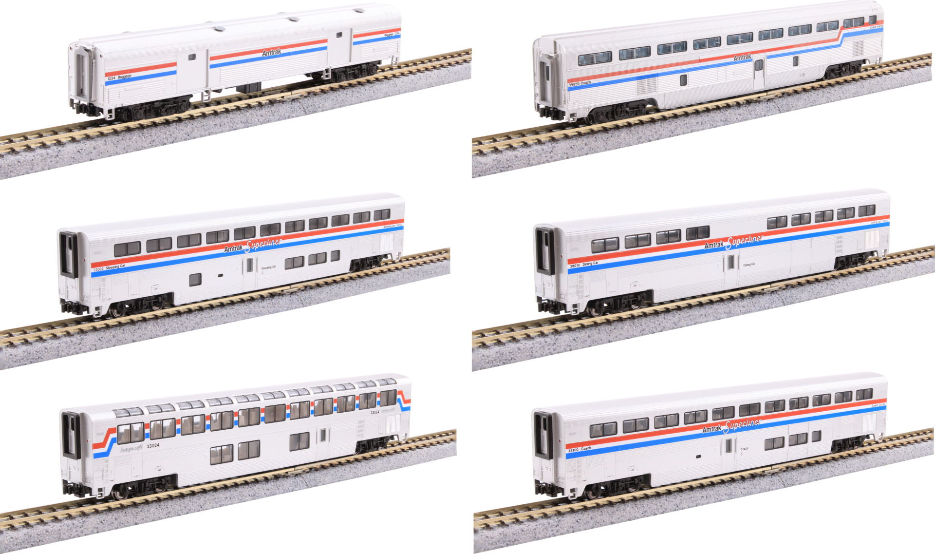 N Amtrak Superliner I & II Coaches - Kato USA Online Store