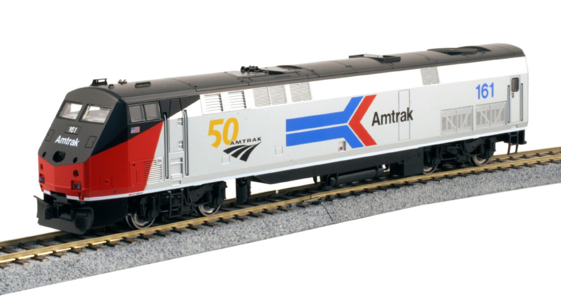 HO P42 Amtrak® Phase I #161 50th Anniversary Logo - Kato USA