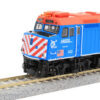 HO) F40PH with Ditchlights Chicago Metra Standard Paint #142