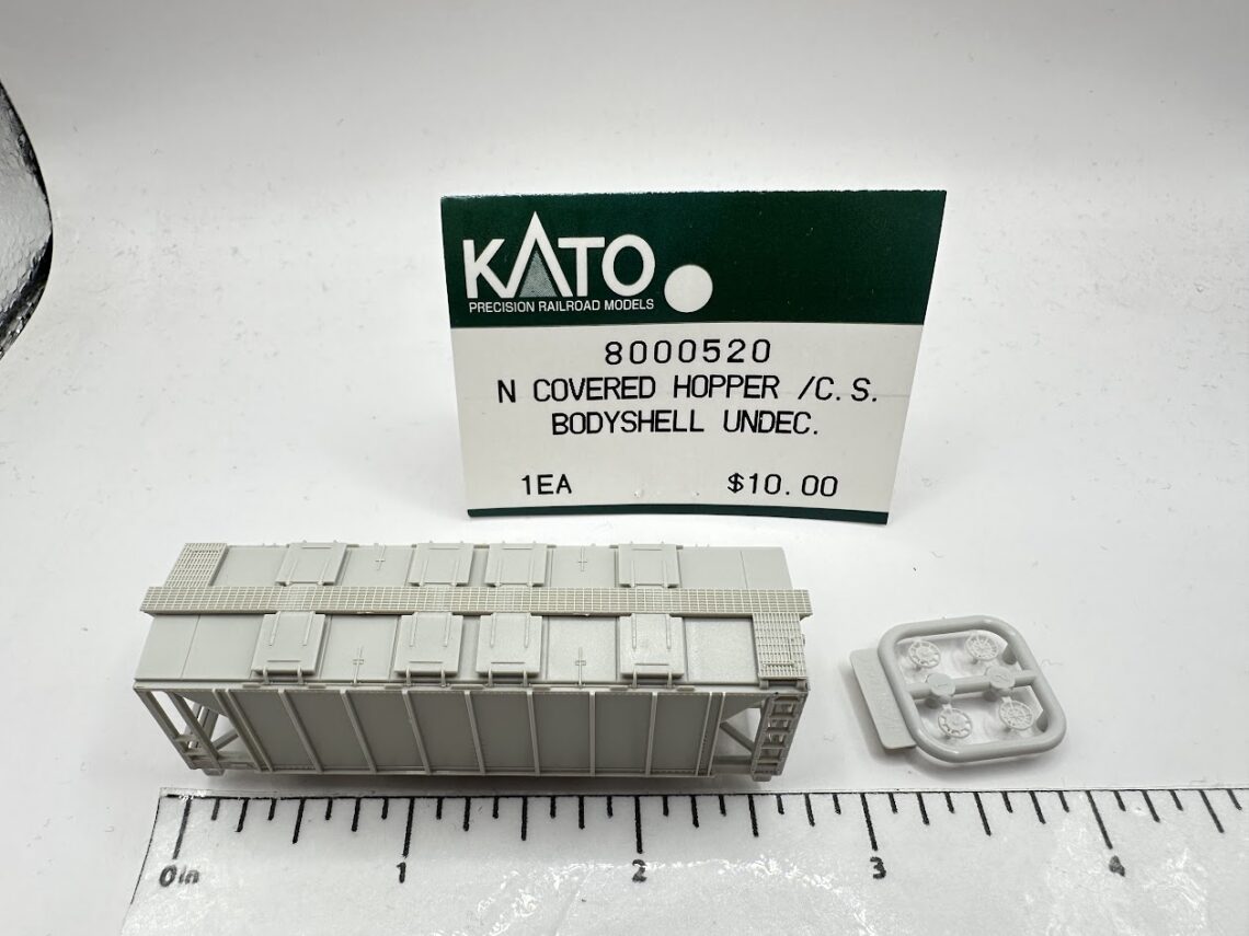 Covered Hopper Bodyshell (Closed Side) (N-Scale)