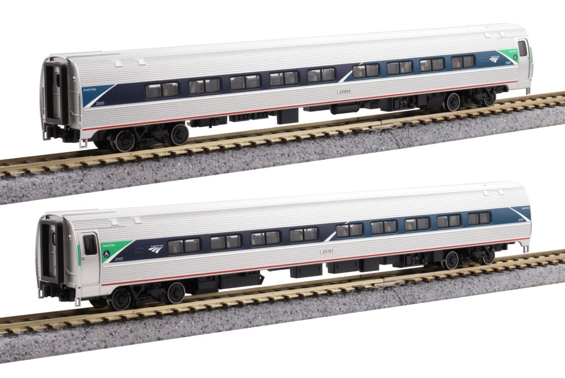 Amtrak Amfleet II Phase VII Paint Coach 2 Car Set
