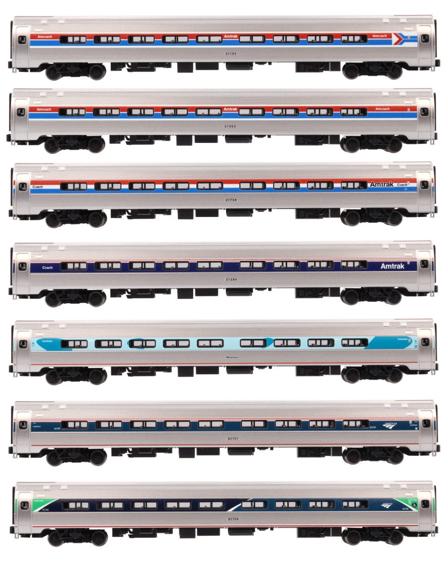 Amtrak Amfleet I Coach 7 Car Set All Phases (Limited Edition)